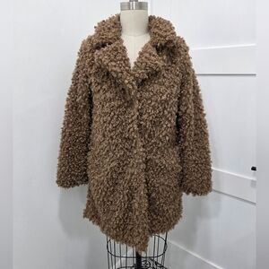 For The Republic Brown Teddy Jacket